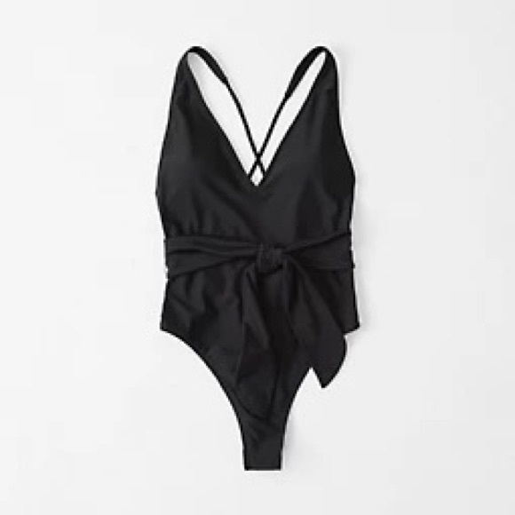 Abercrombie & Fitch Belted Deep-V One Piece Swimsuit - Picture 3 of 3